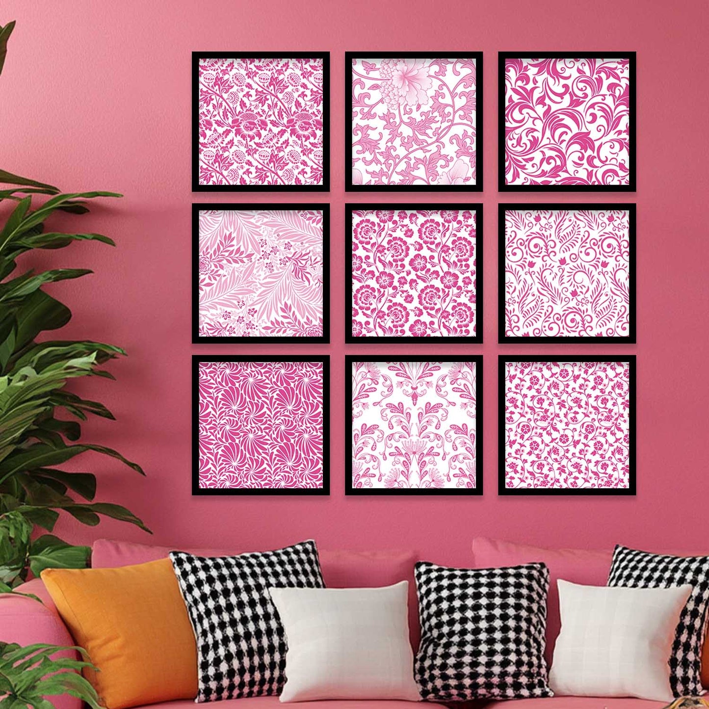 Floral Wall Art Paintings with Frame for Wall Decor