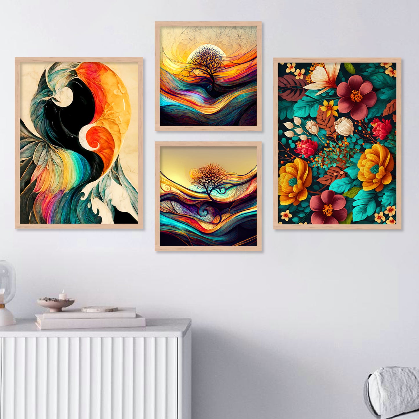 Aesthetic Premium Digital Paintings with Frame for Home Decoration-Kotart