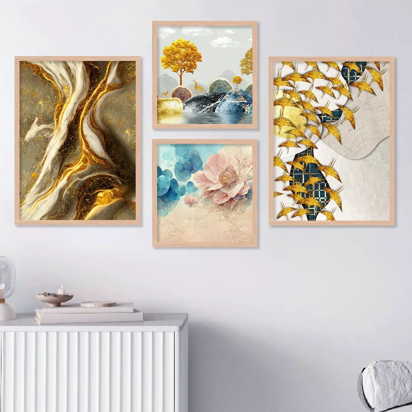 Aesthetics Modern Art Painting with Frame for Living Room Bedroom Office Wall Decor-Kotart