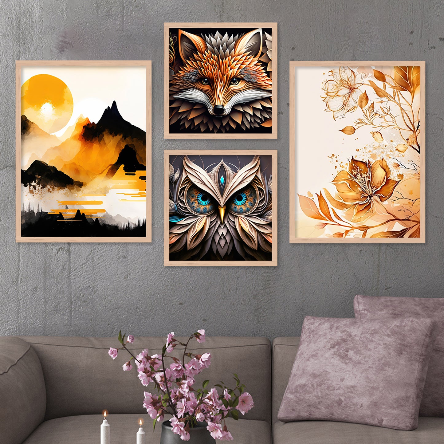 Modern Art Painting with Frame for Living Room Bedroom Office Wall Decor-Kotart