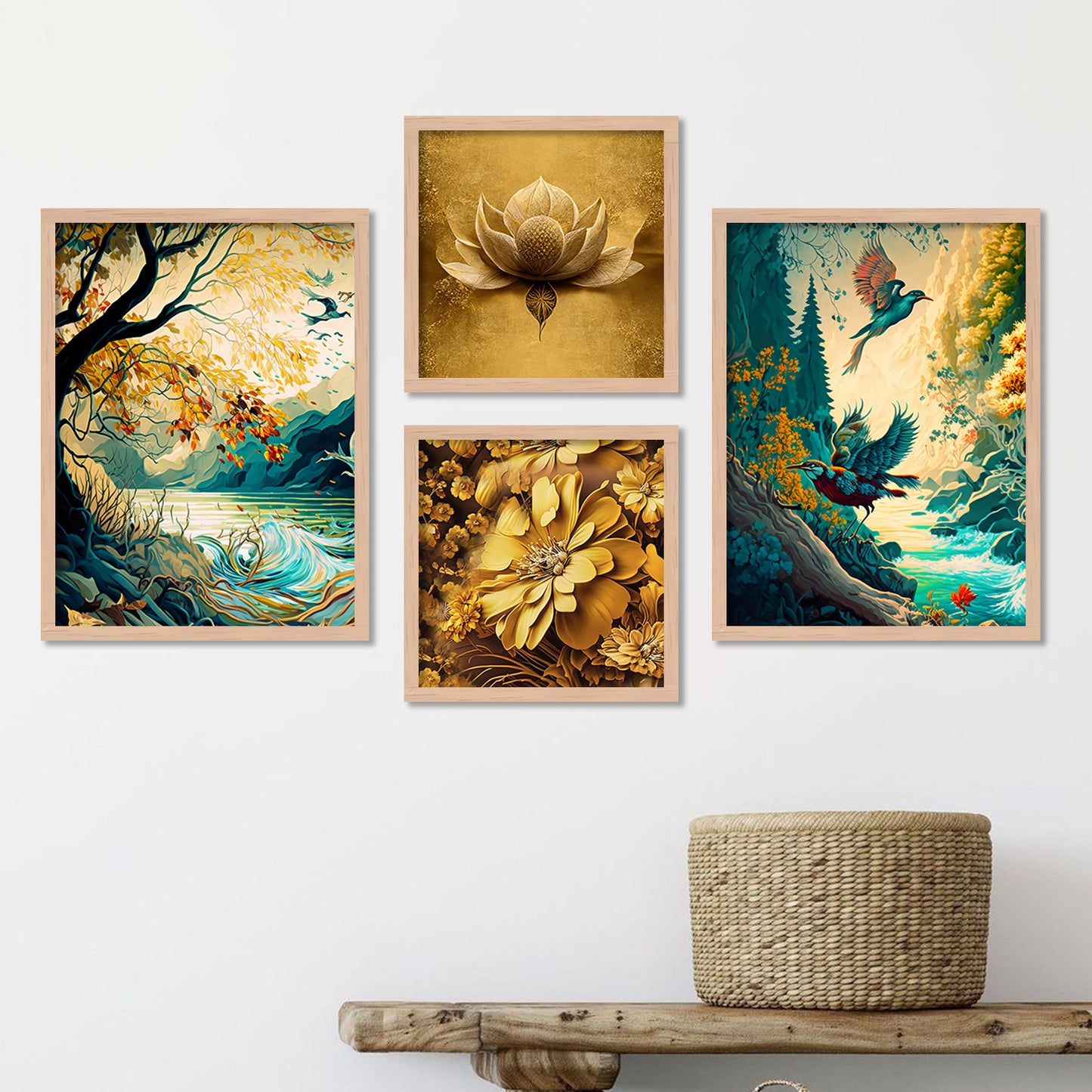 Modern Art Painting with Frame for Living Room Bedroom Office Wall Decor-Kotart