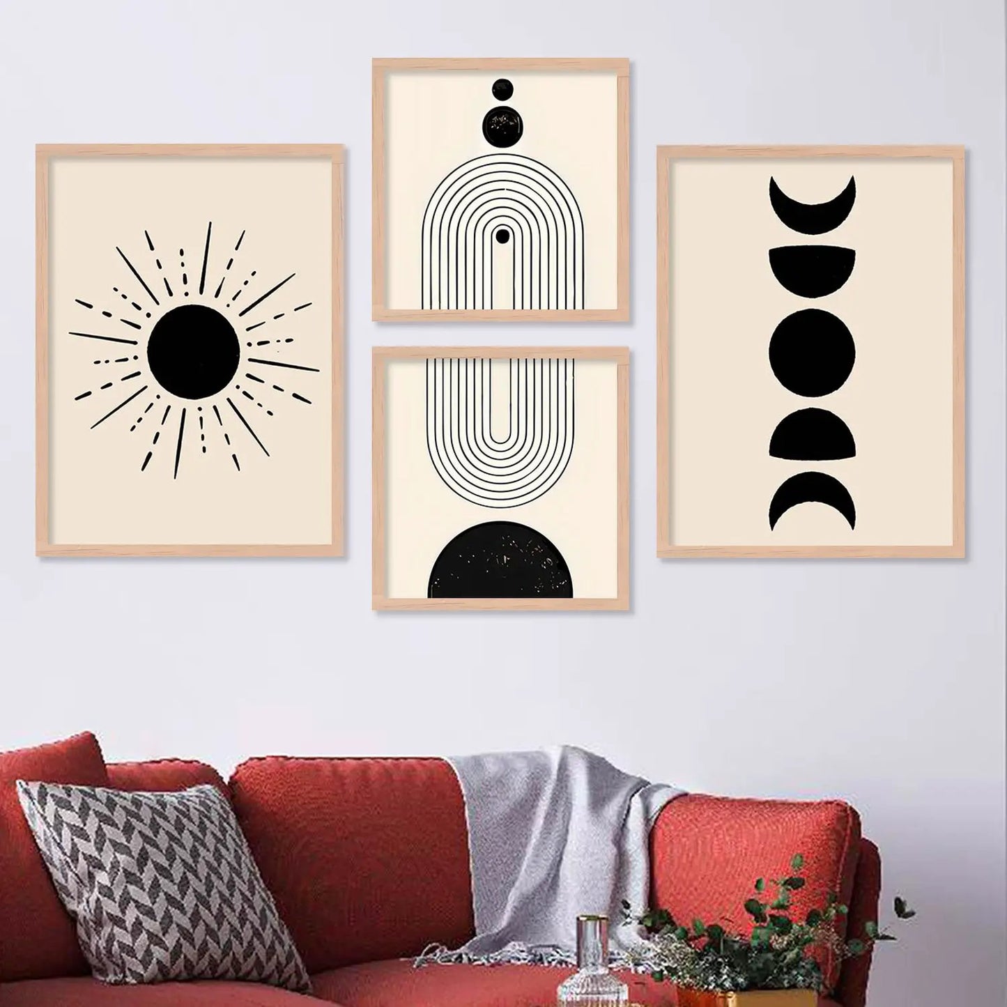 Natural Color Minimalist Art Framed Posters to Elevate Your Decor-Kotart