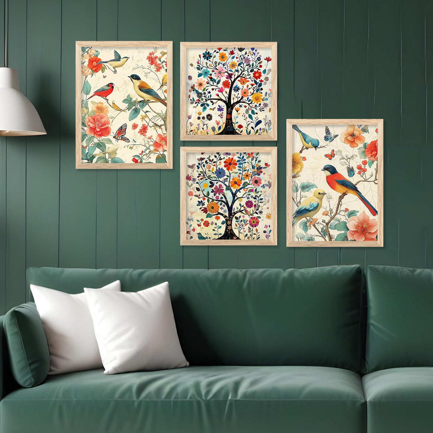 Traditional Art Print with Frame for Living Room Bedroom Office Wall Decor