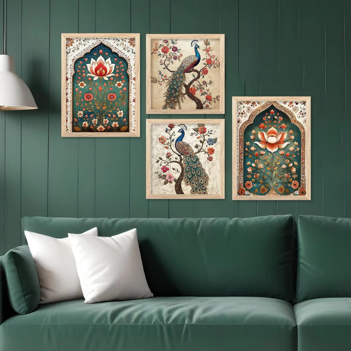Traditional Art Print with Frame for Living Room Bedroom Office Wall Decor