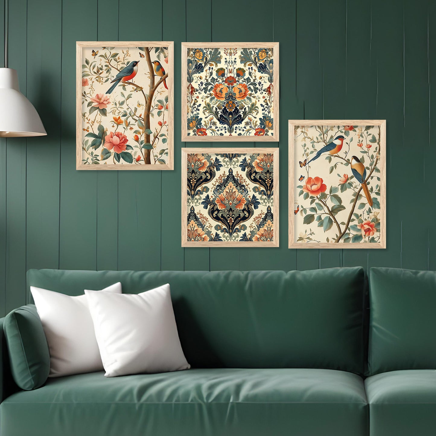 Traditional Art Print with Frame for Living Room Bedroom Office Wall Decor