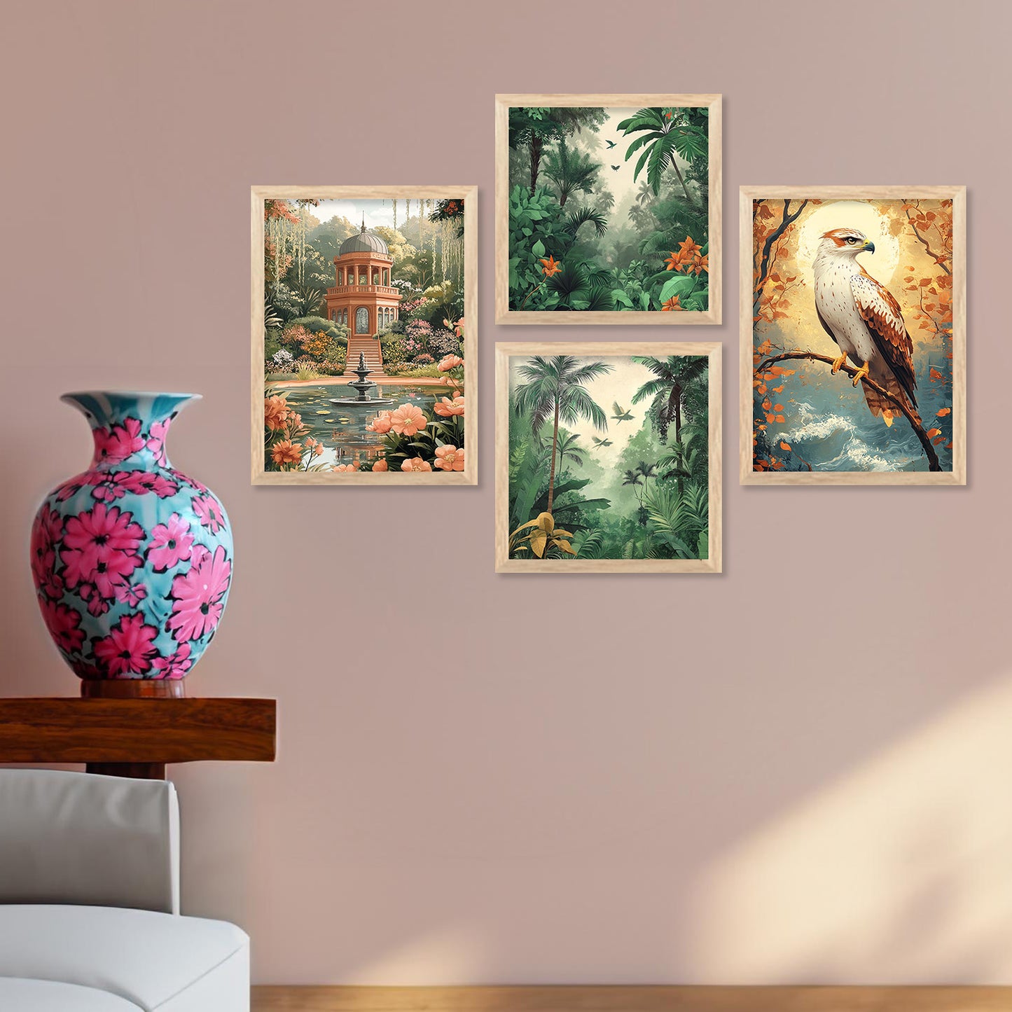 Nature Art Print with Frame for Living Room Bedroom Office Wall Decor