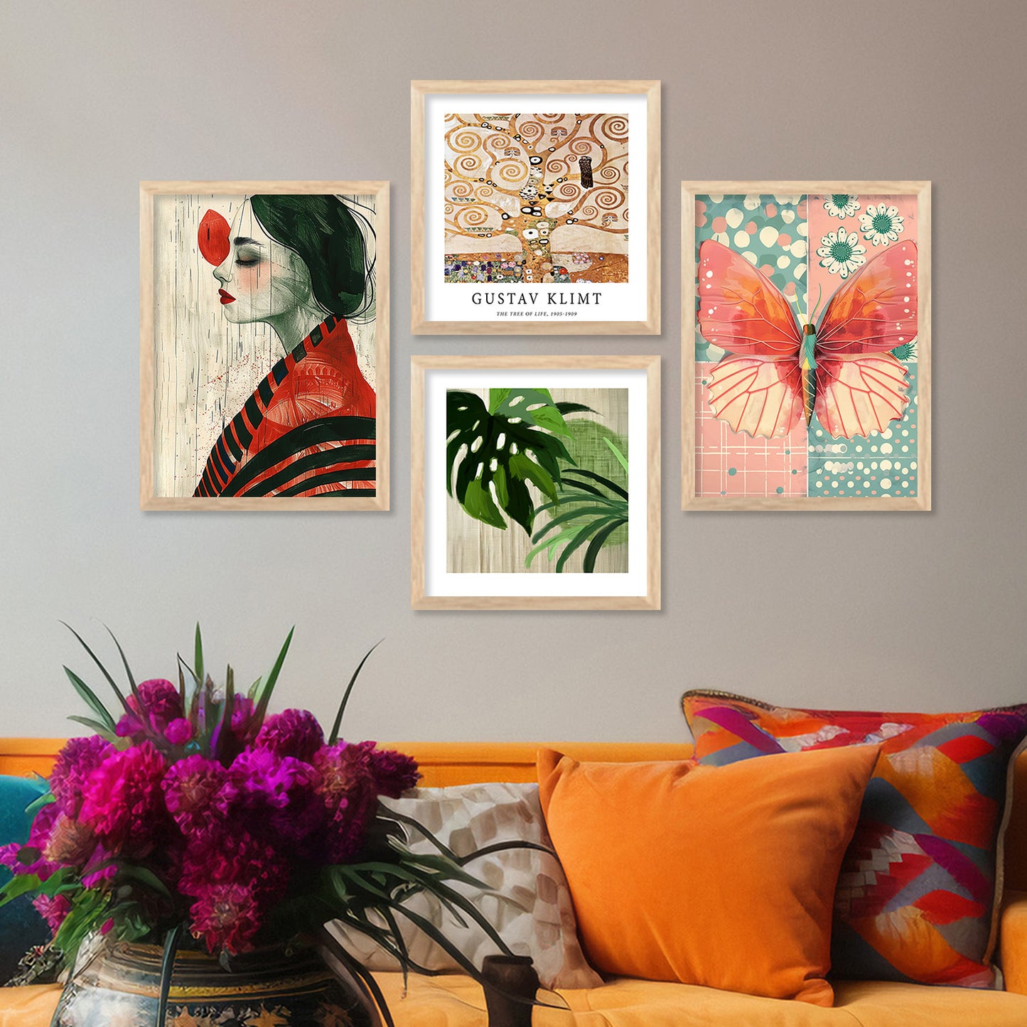 Modern Art Print with Frame for Living Room Bedroom Office Wall Decor