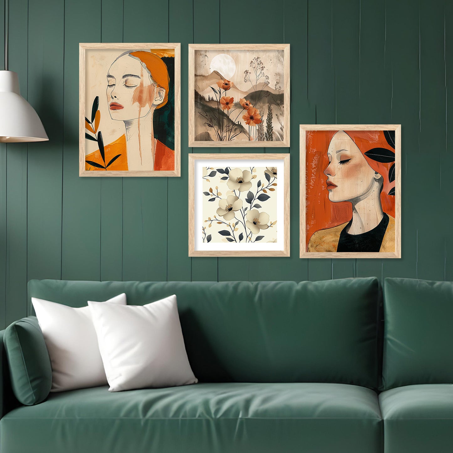 Modern Art Print with Frame for Living Room Bedroom Office Wall Decor