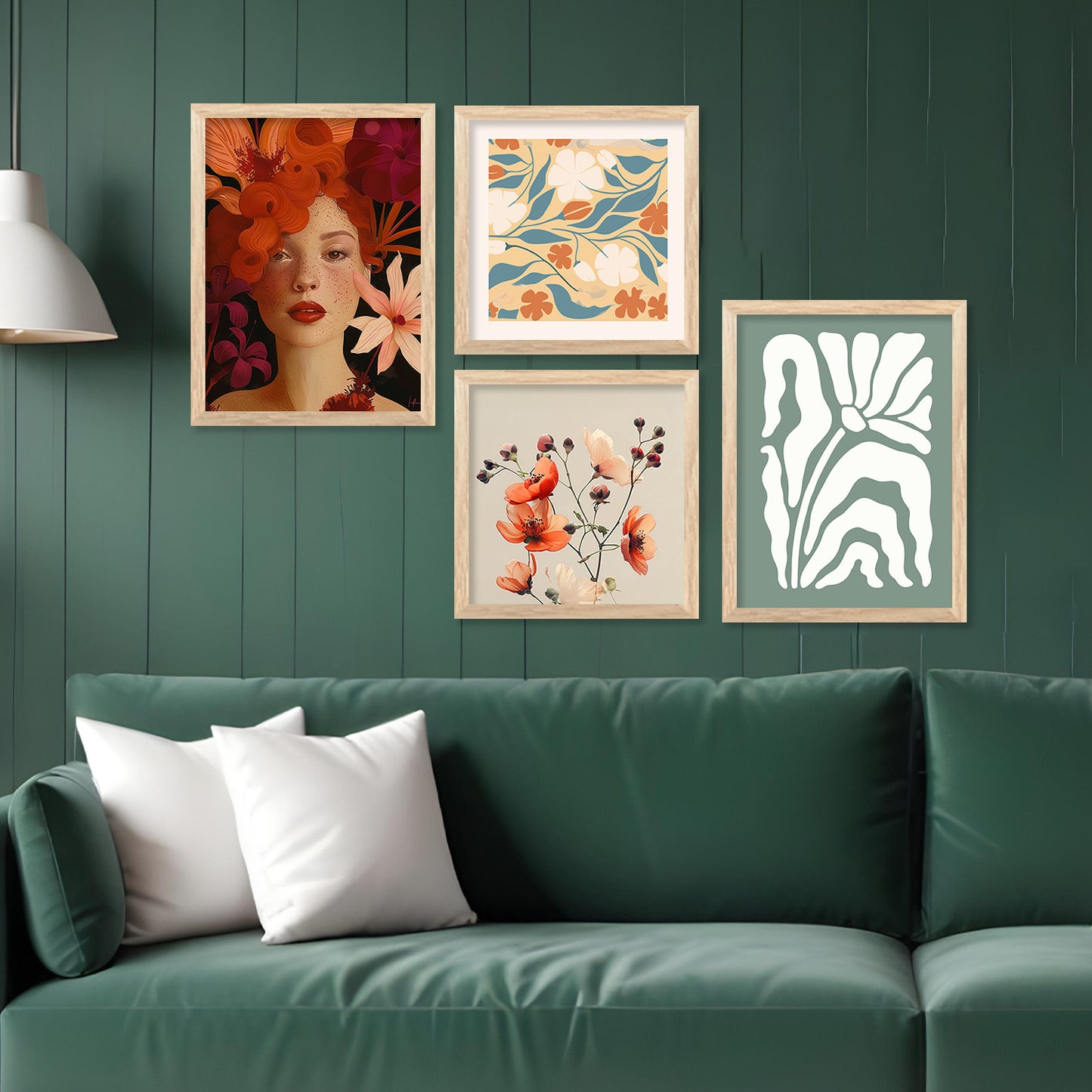 Modern Art Print with Frame for Living Room Bedroom Office Wall Decor