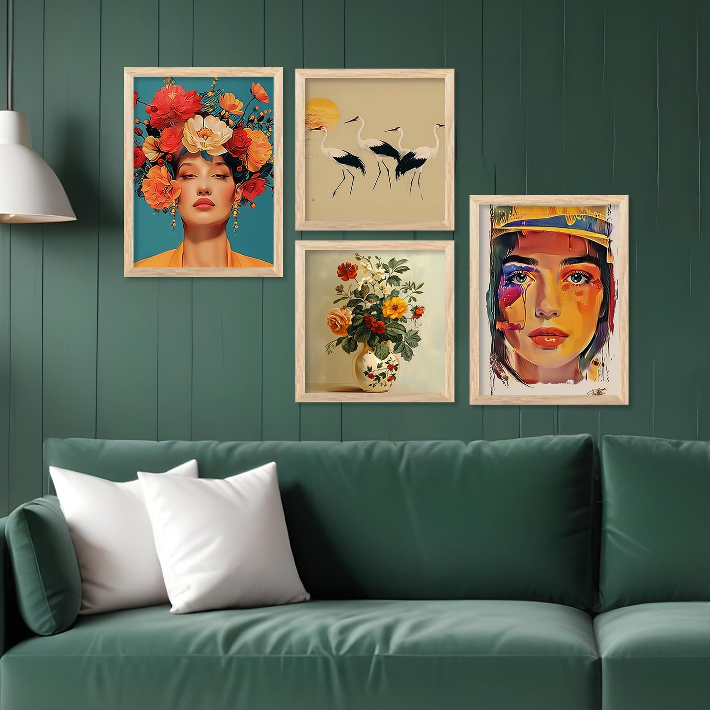 Modern Art Print with Frame for Living Room Bedroom Office Wall Decor