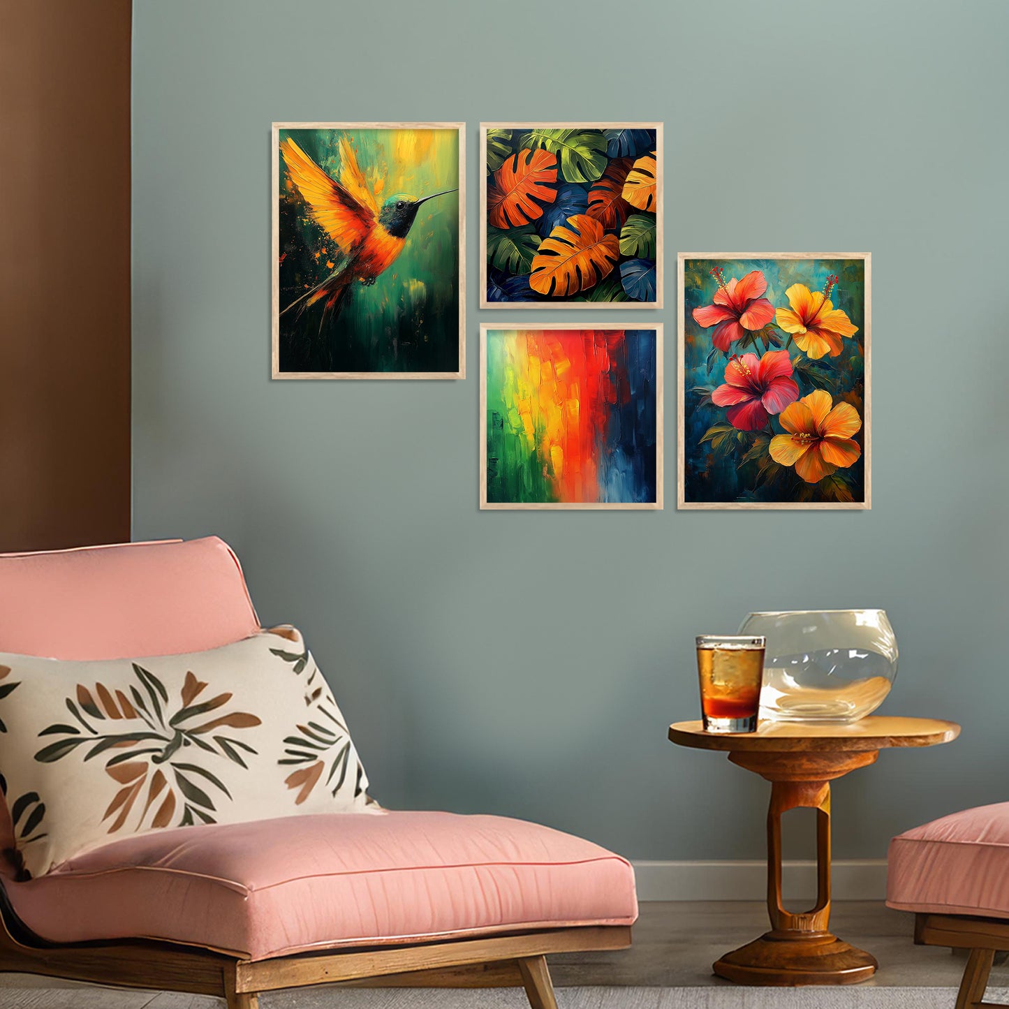 Modern Art Print with Frame for Living Room Bedroom Office Wall Decor