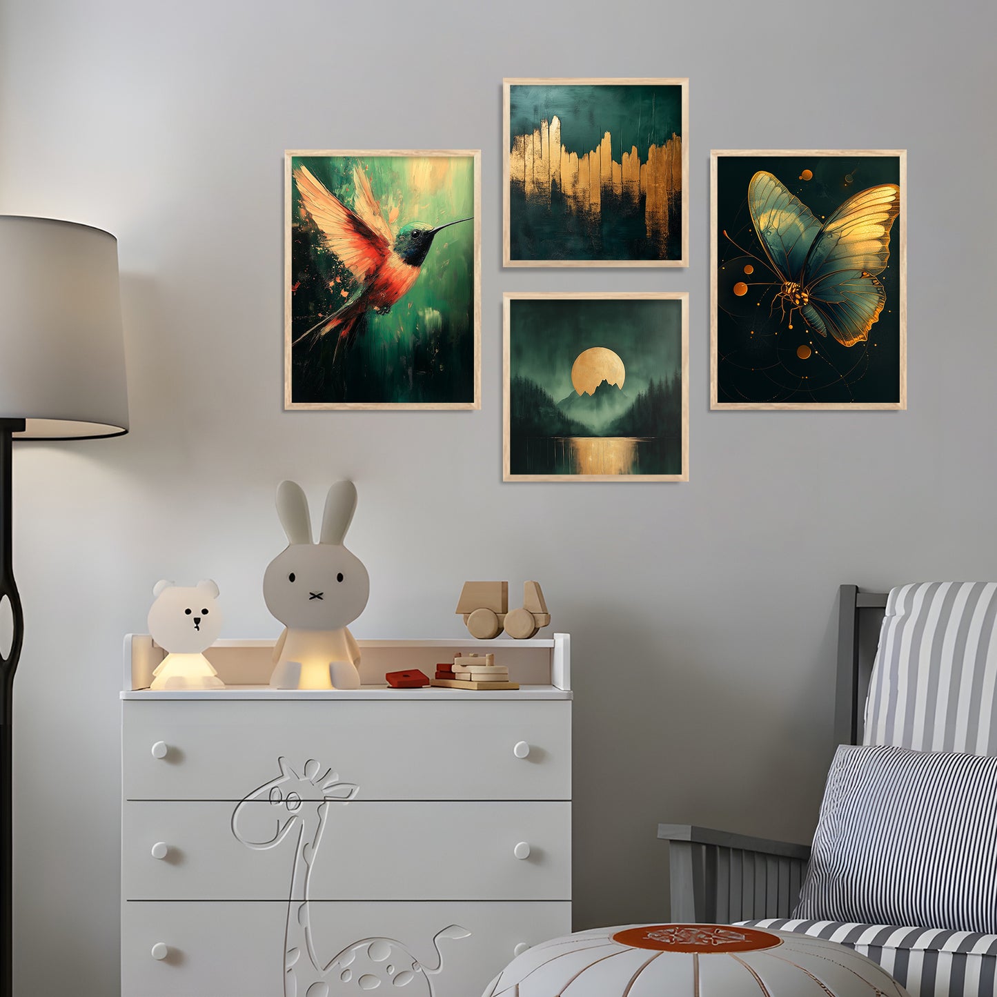 Modern Art Print with Frame for Living Room Bedroom Office Wall Decor