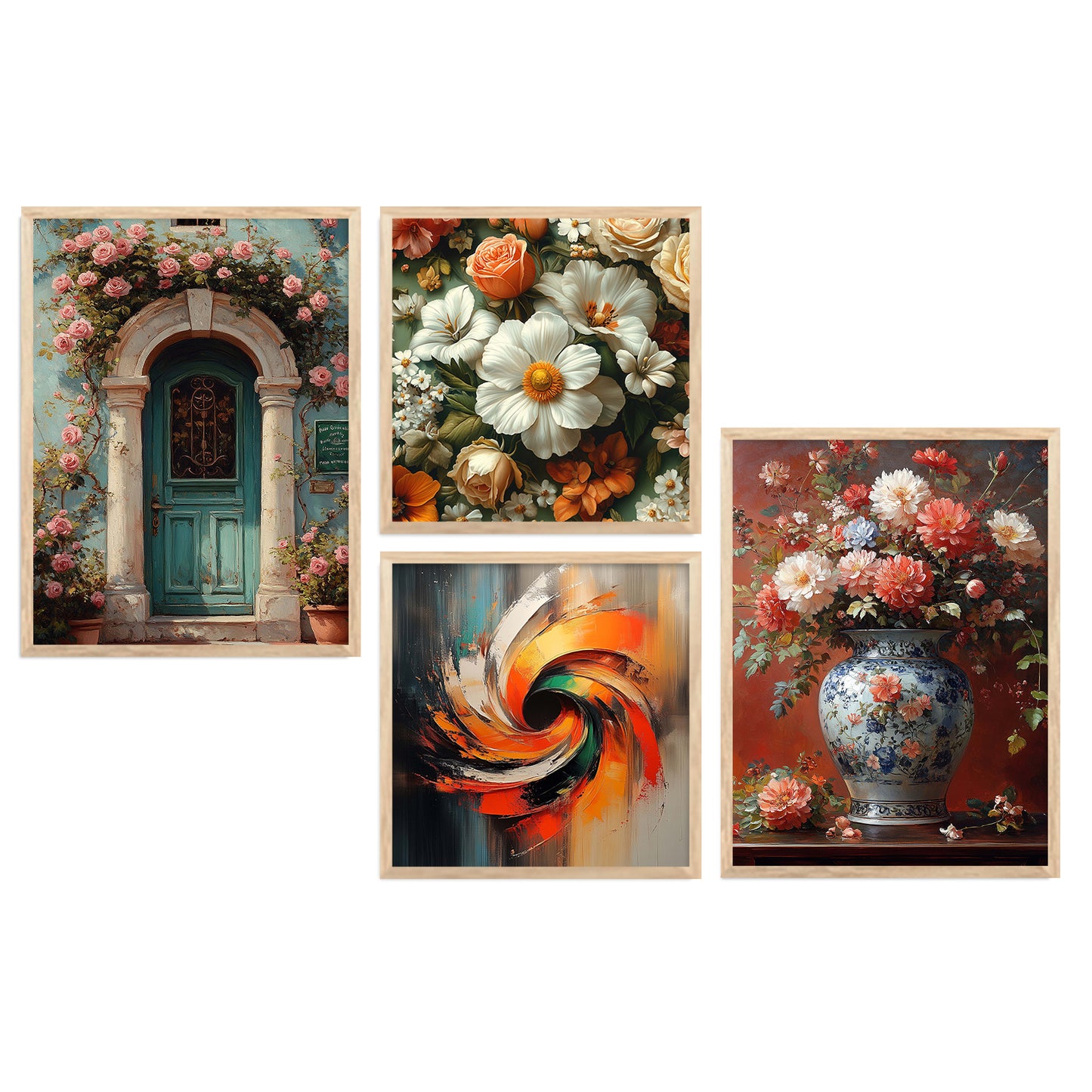 Modern Art Print with Frame for Living Room Bedroom Office Wall Decor