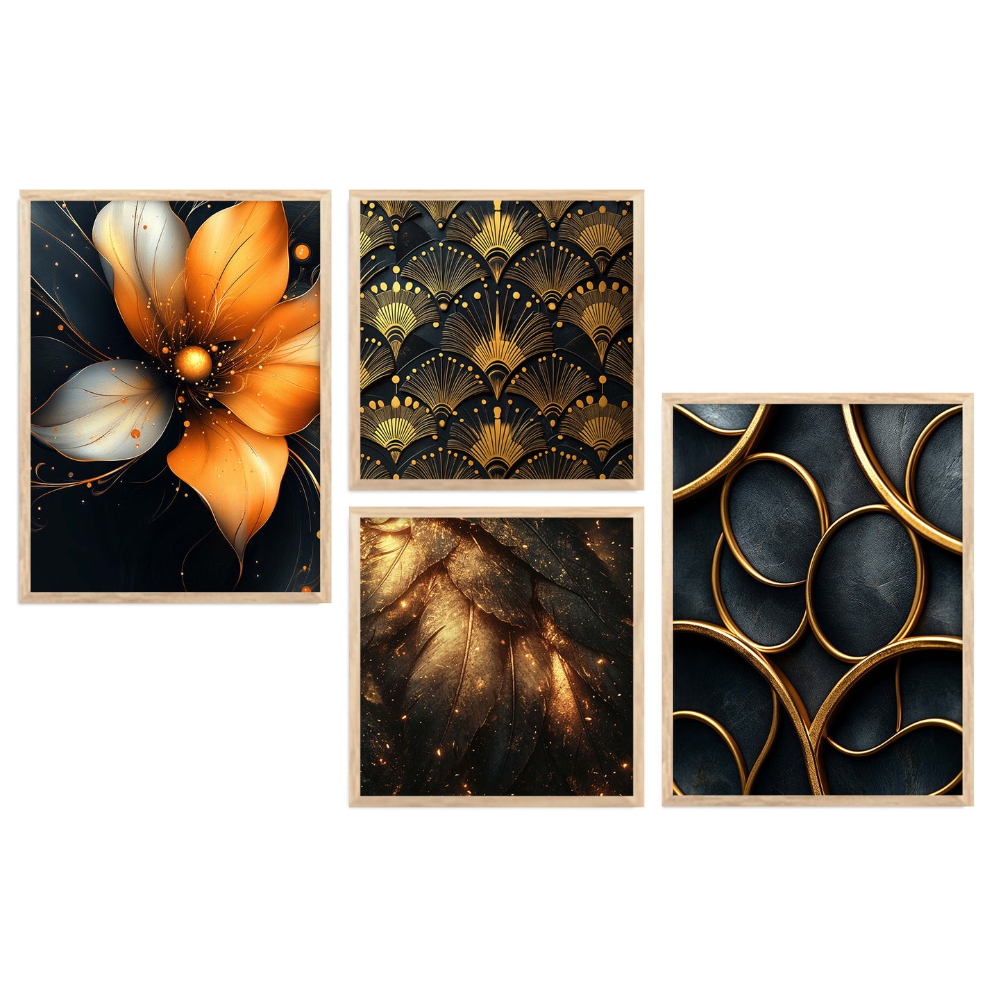 Modern Art Print with Frame for Living Room Bedroom Office Wall Decor