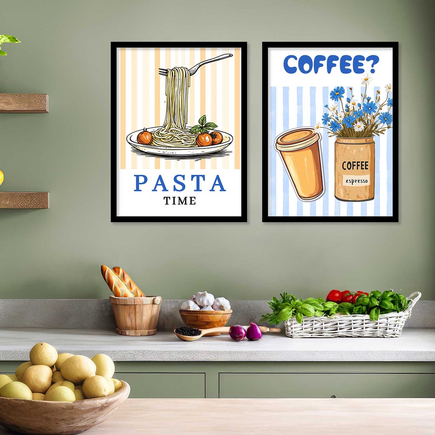 Cafe Wall Print For Living Room Wall Decor