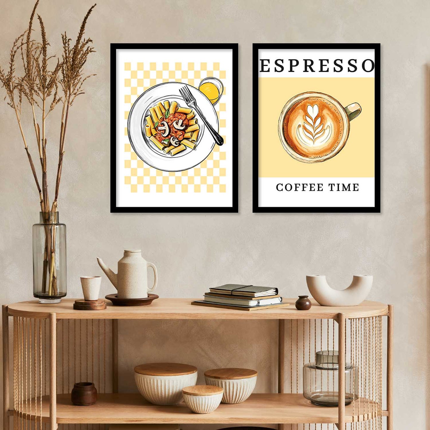 Cafe Wall Print For Living Room Wall Decor