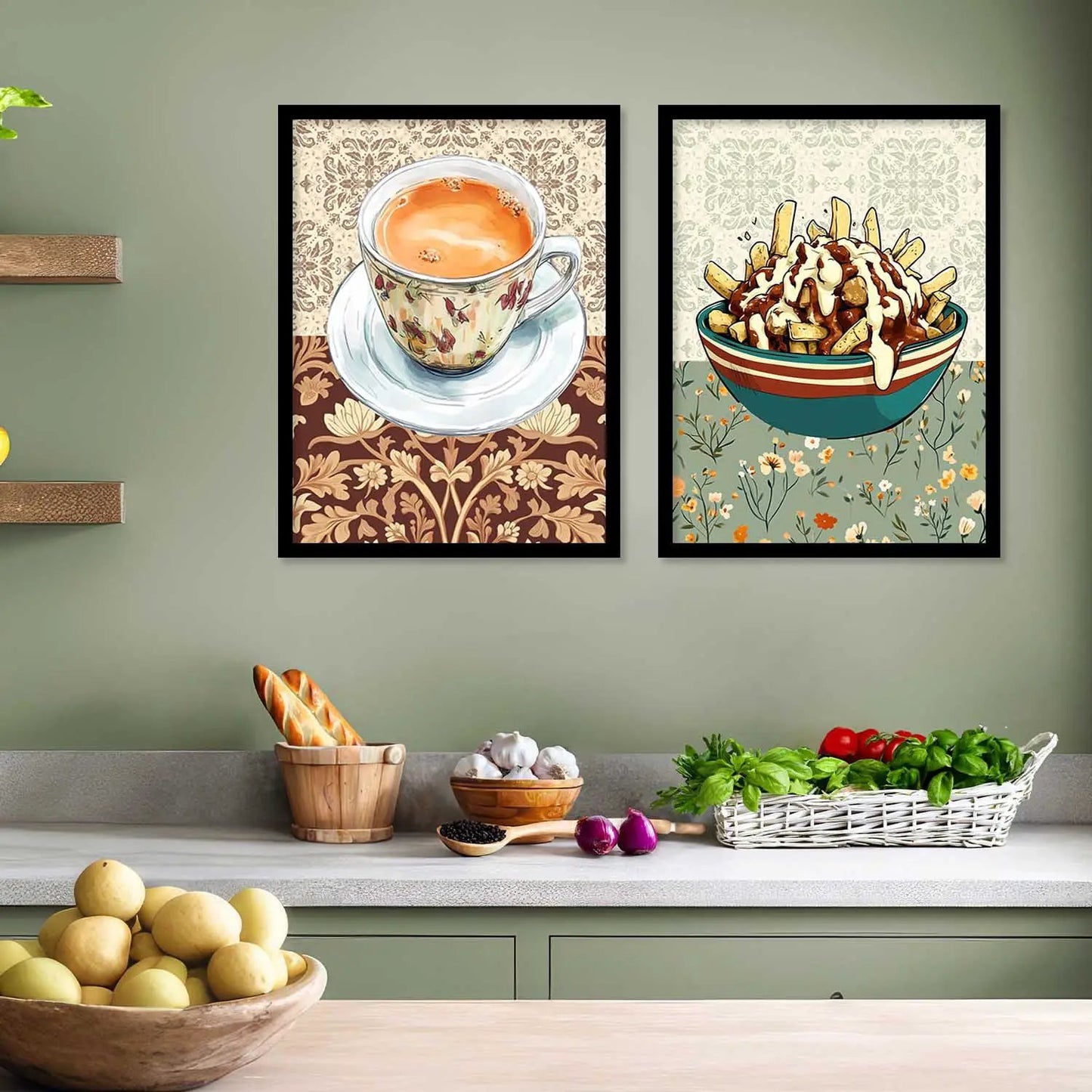 Restaurant Wall Print For Living Room Wall Decor