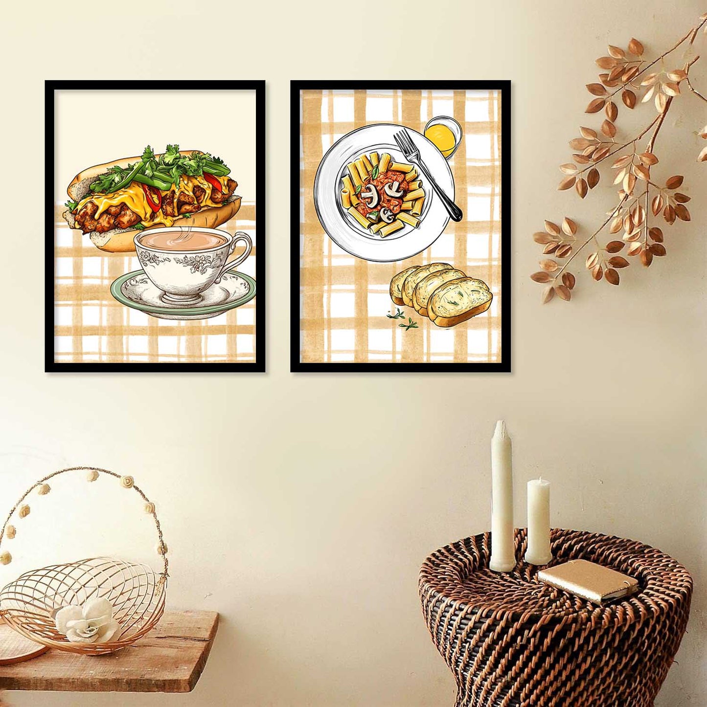 Restaurant Wall Print For Living Room Wall Decor
