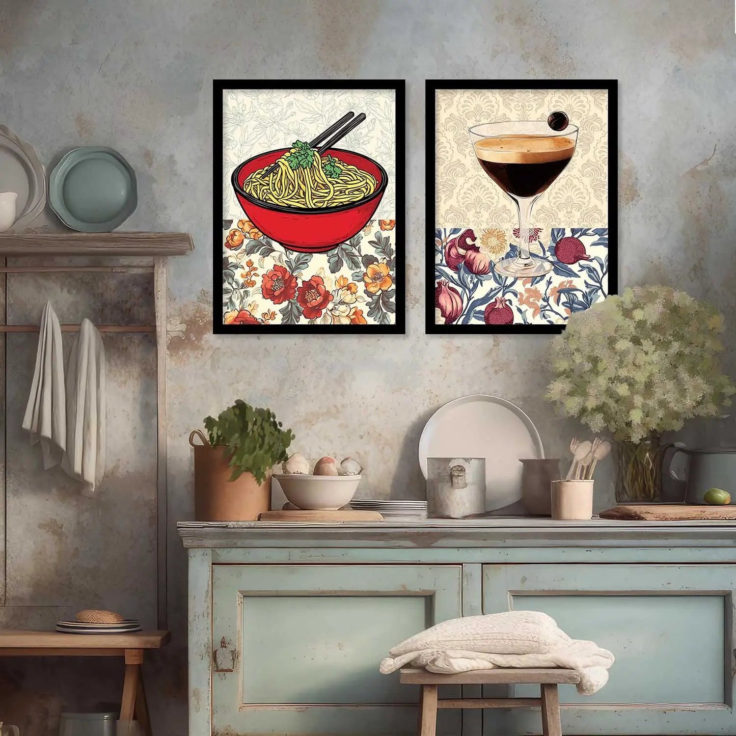 Restaurant Wall Print For Living Room Wall Decor