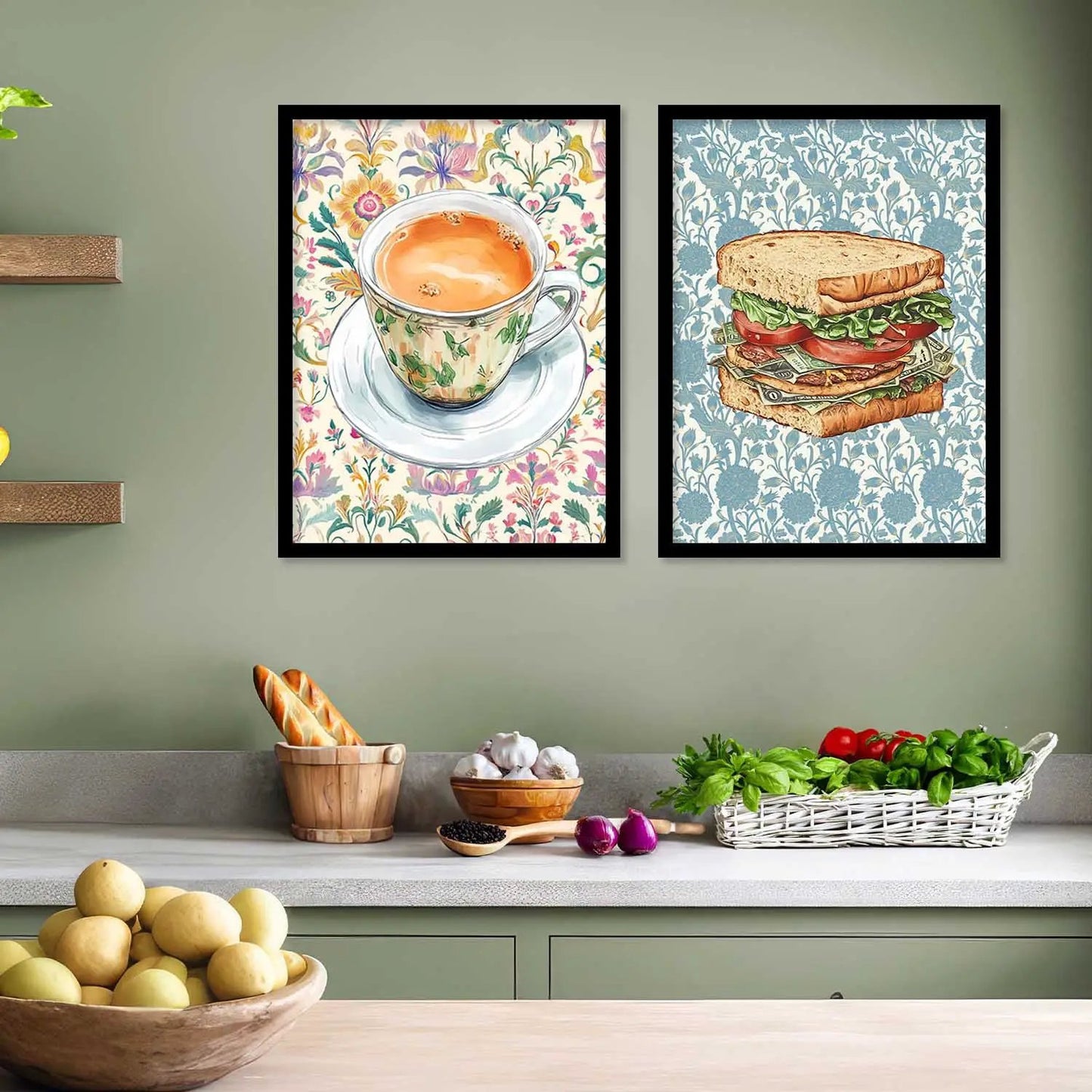 Restaurant Wall Print For Living Room Wall Decor