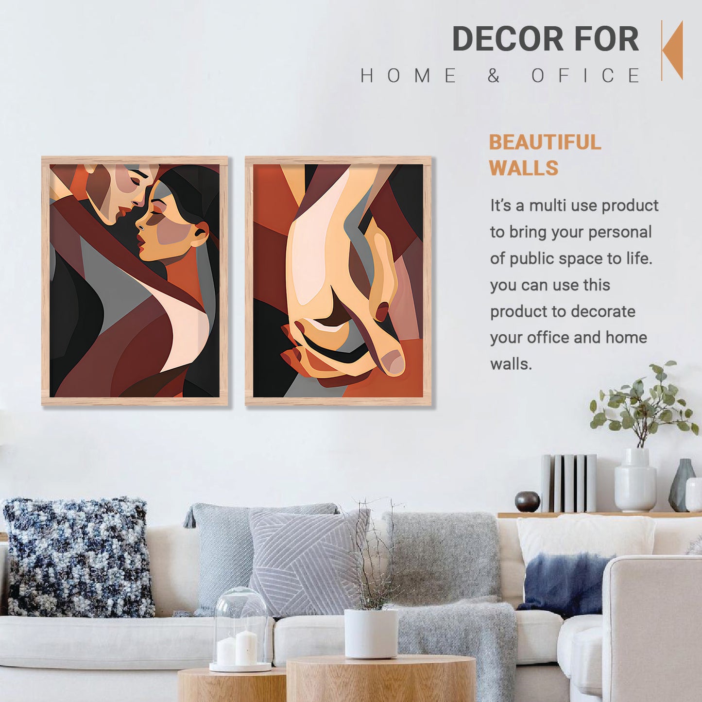Abstract Art Prints: Modern Geometric Portraits for Wall Decor