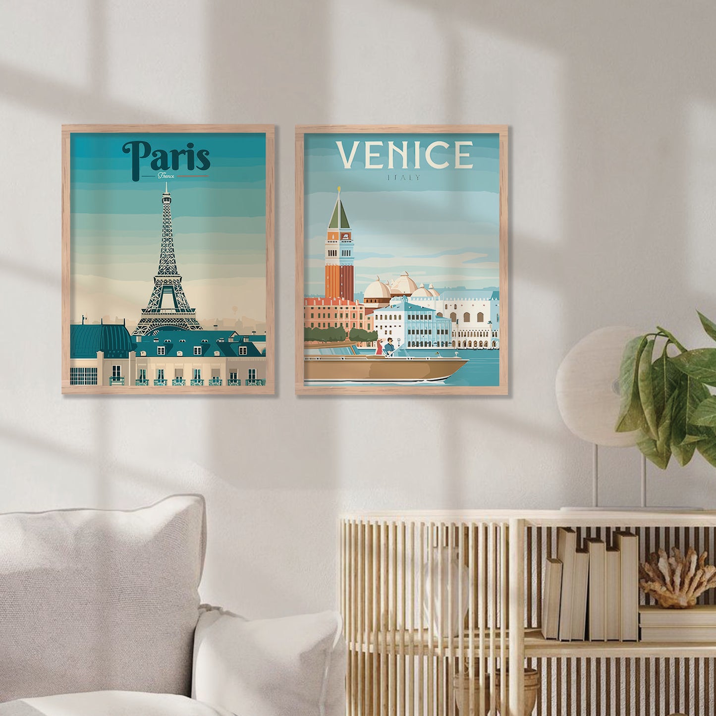 Iconic City Art Frames for Living Room Bedroom Home Wall Decor : Travel Lovers