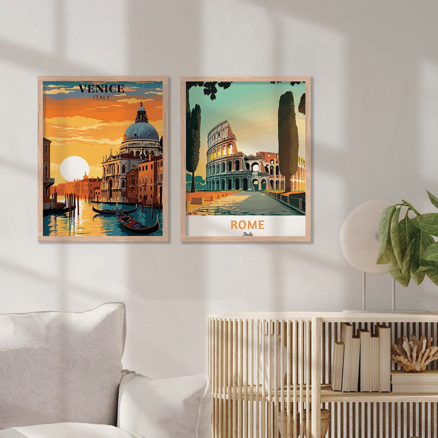 Iconic City Rome Art Frames for Living Room Bedroom Home Wall Decor : Travel Lovers