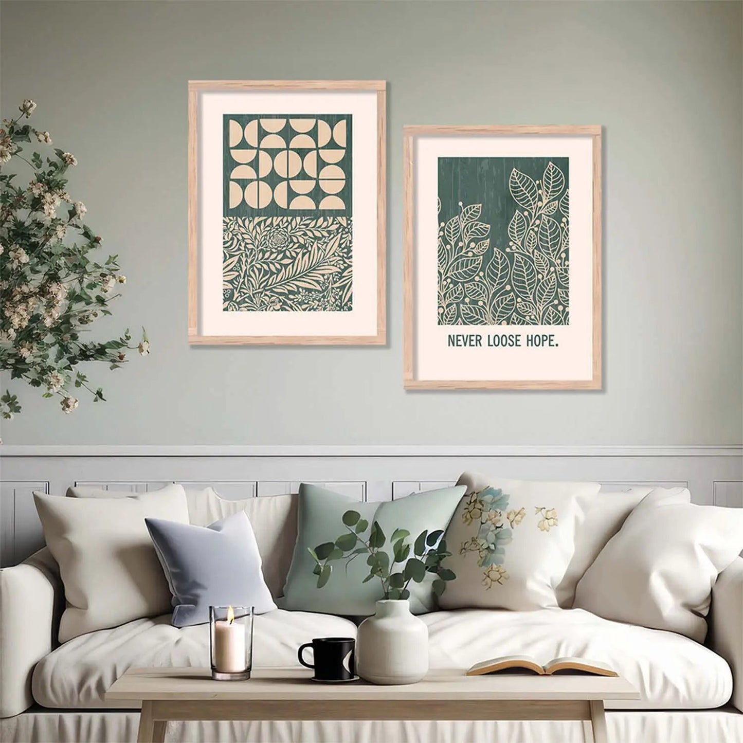 Boho Framed Wall Art Prints | Set of 2 | Home Decor