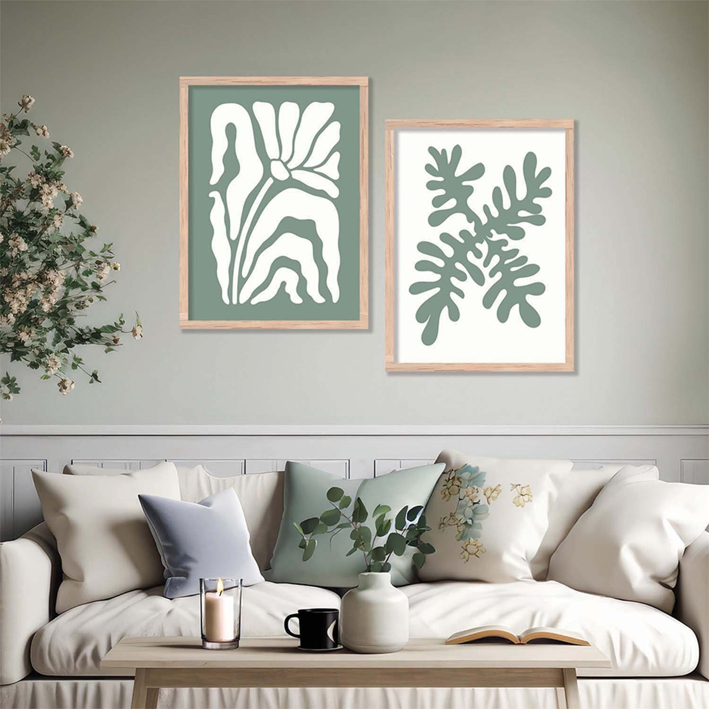 Boho Wall Art Home Decor, Poster With Frames