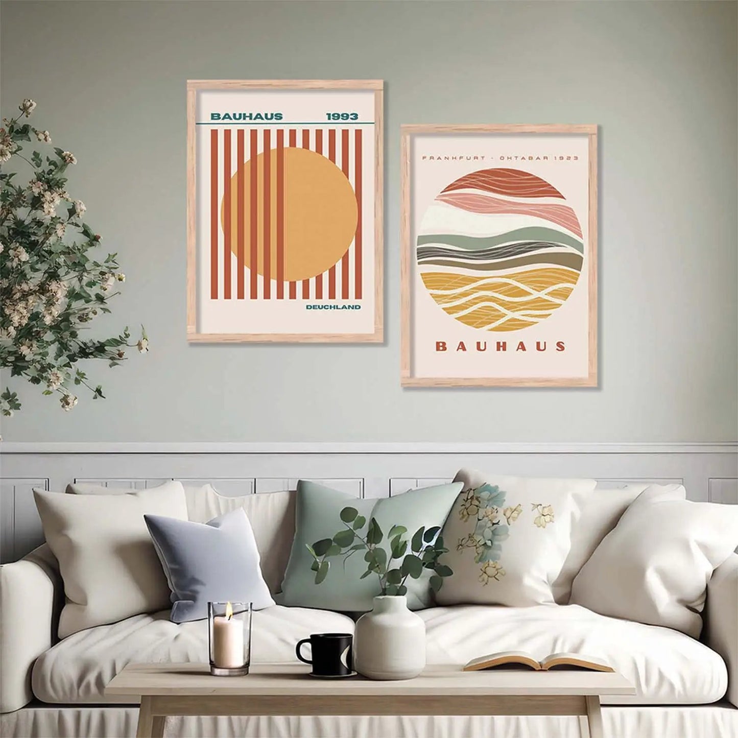 Boho Framed Wall Art Prints | Set of 2 | Home Decor