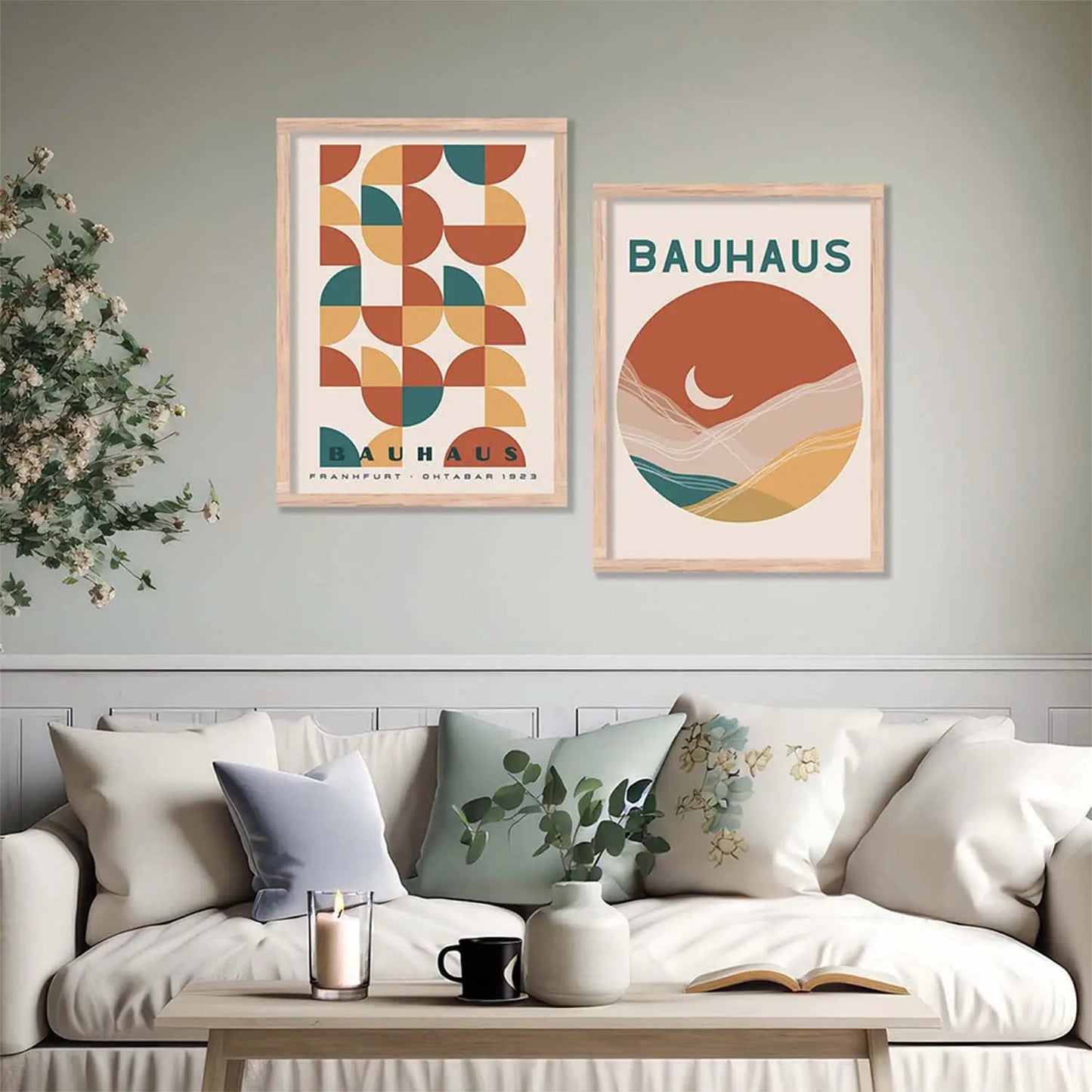 Boho Framed Wall Art Prints | Set of 2 | Home Decor