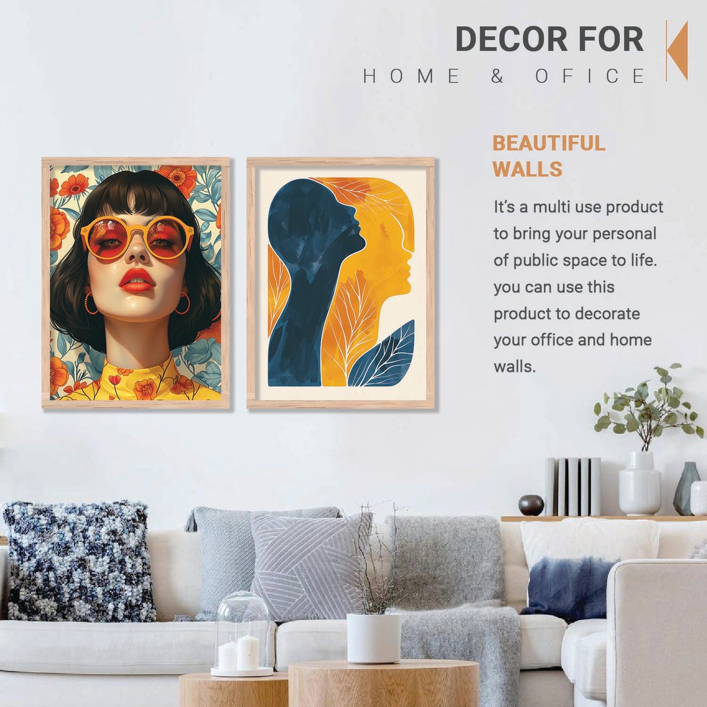Modern Art Wall Print For Living Room Wall Decor