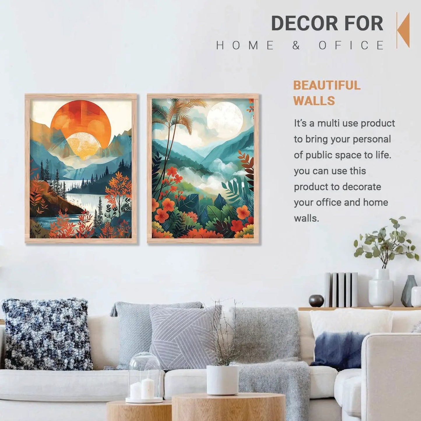 Nature Art Wall Print For Living Room Wall Decor