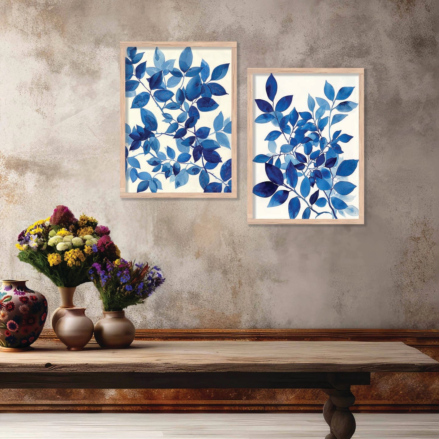 Floral Wall Print For Living Room Wall Decor