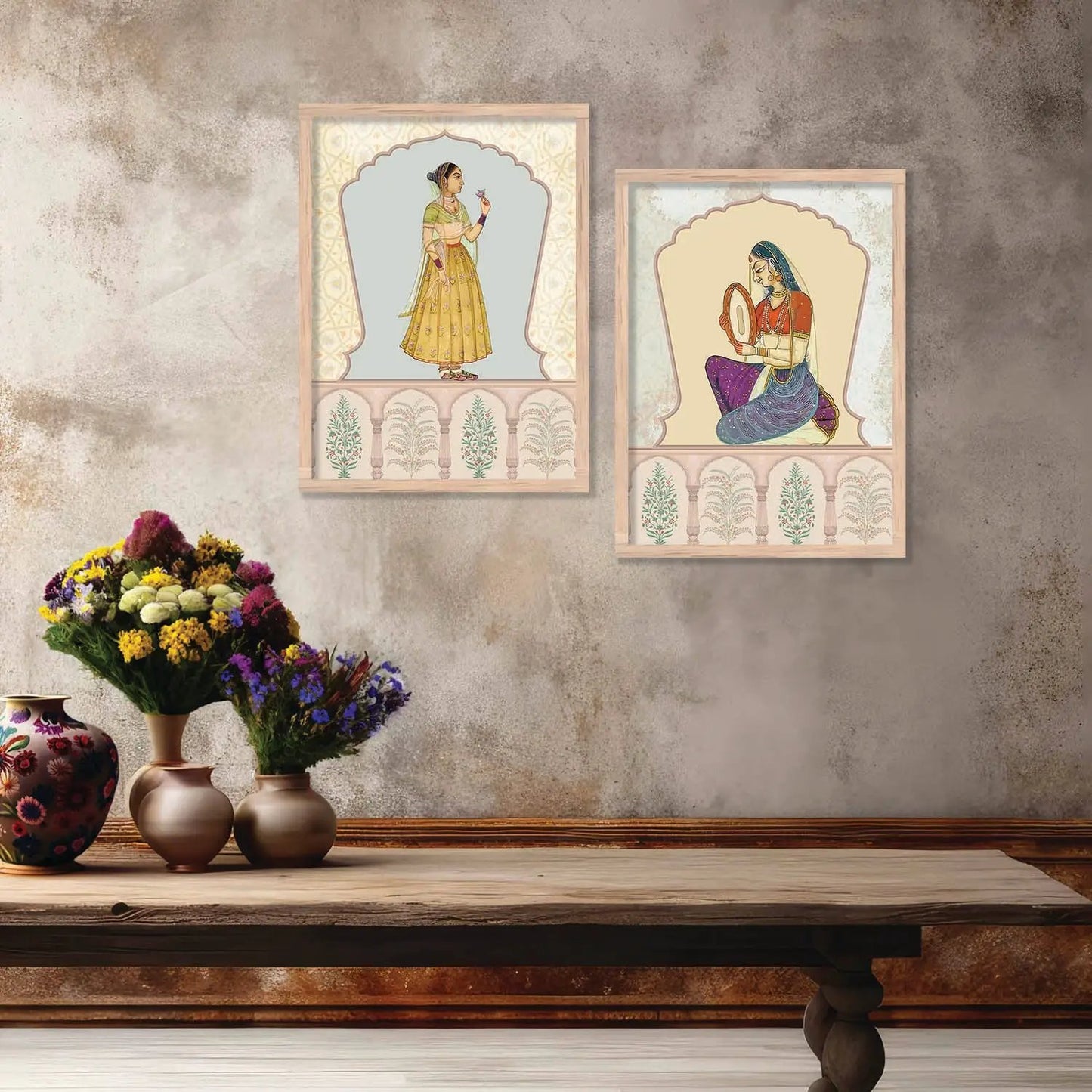 Madhubani Wall Print For Living Room Wall Decor