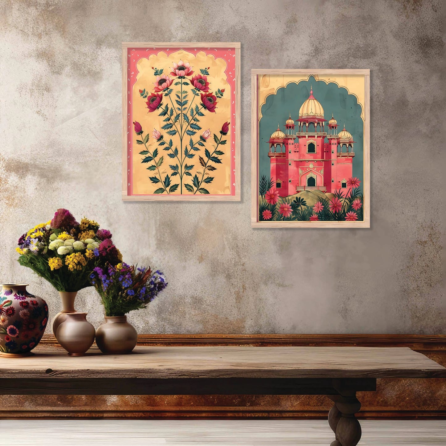 Floral Wall Print For Living Room Wall Decor