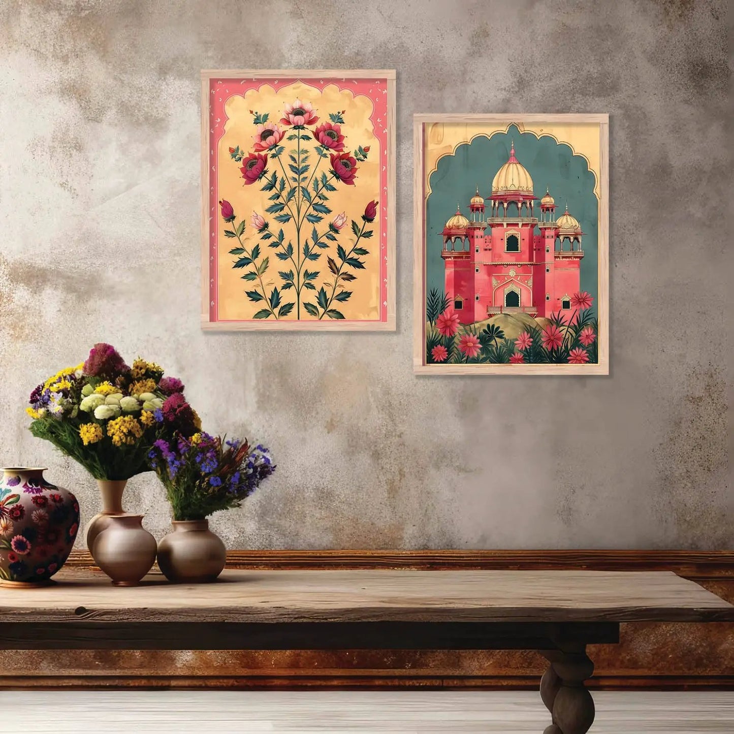 Floral Wall Print For Living Room Wall Decor