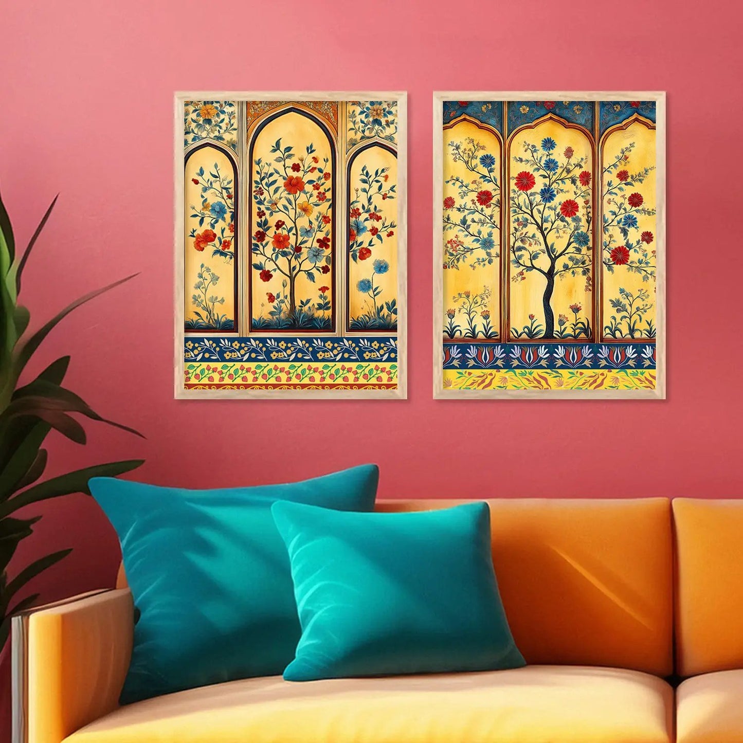 Floral Wall Print For Living Room Wall Decor