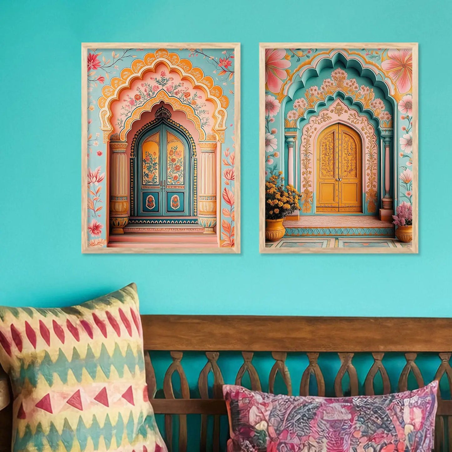 Madhubani Wall Print For Living Room Wall Decor