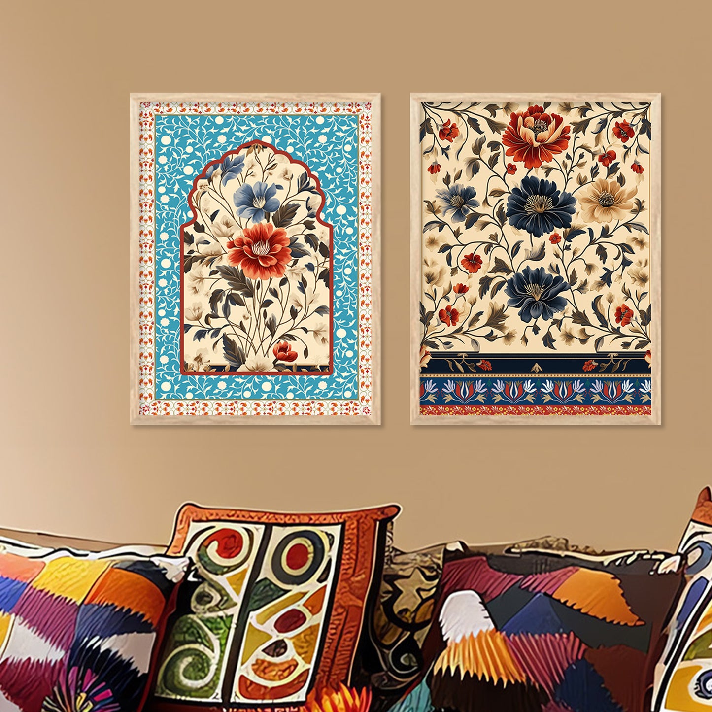 Floral Wall Print For Living Room Wall Decor