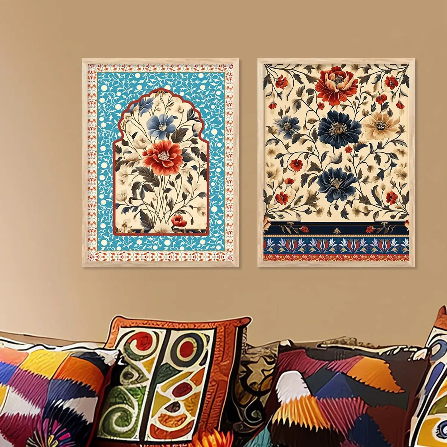 Floral Wall Print For Living Room Wall Decor