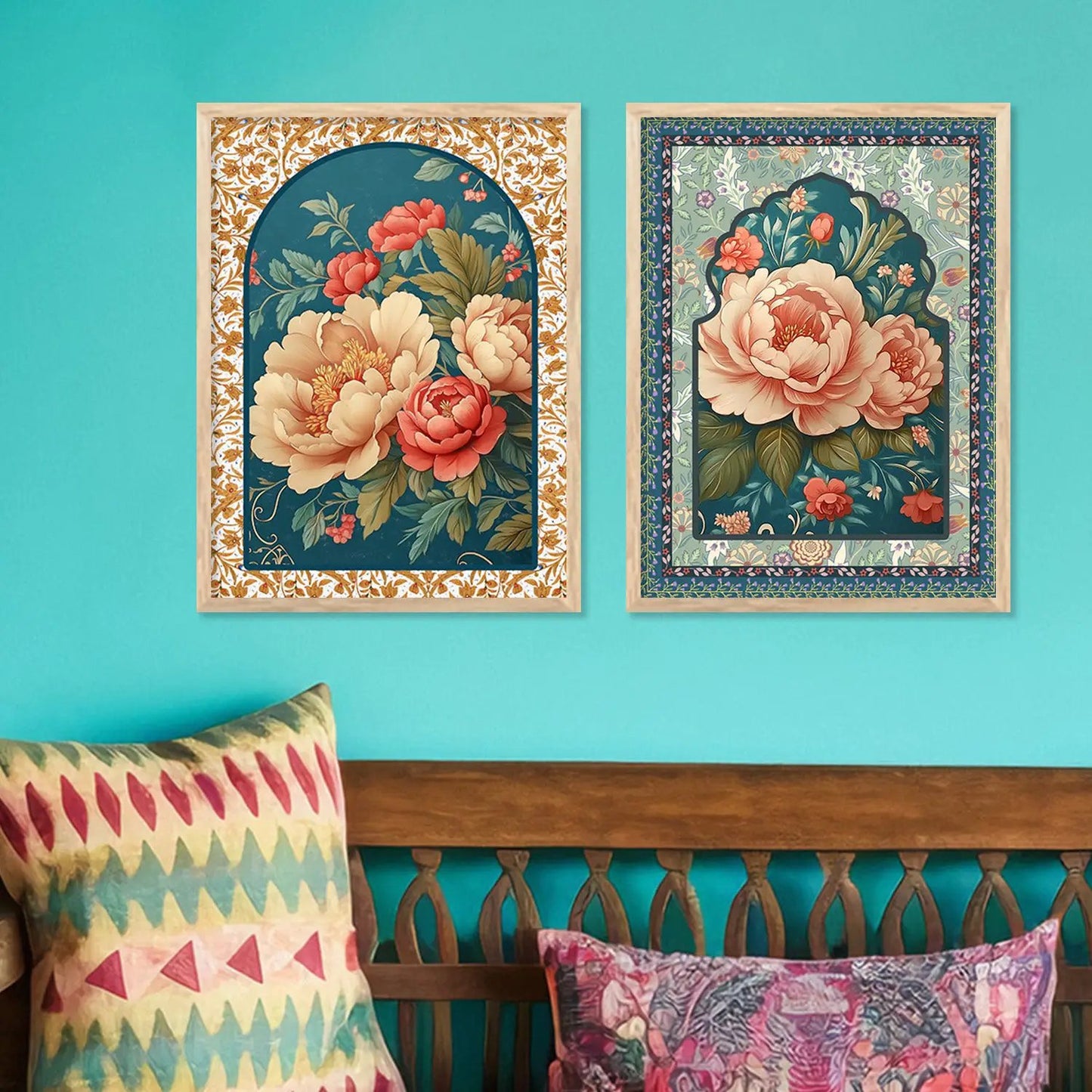 Floral Wall Print For Living Room Wall Decor