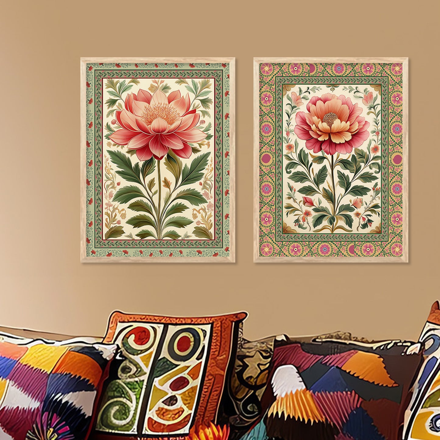 Floral Wall Print For Living Room Wall Decor