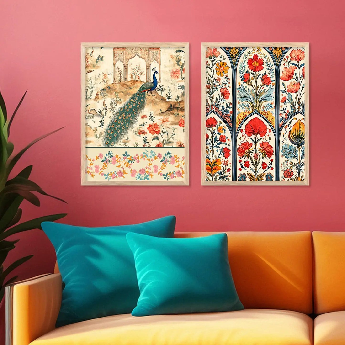 Madhubani Wall Print For Living Room Wall Decor
