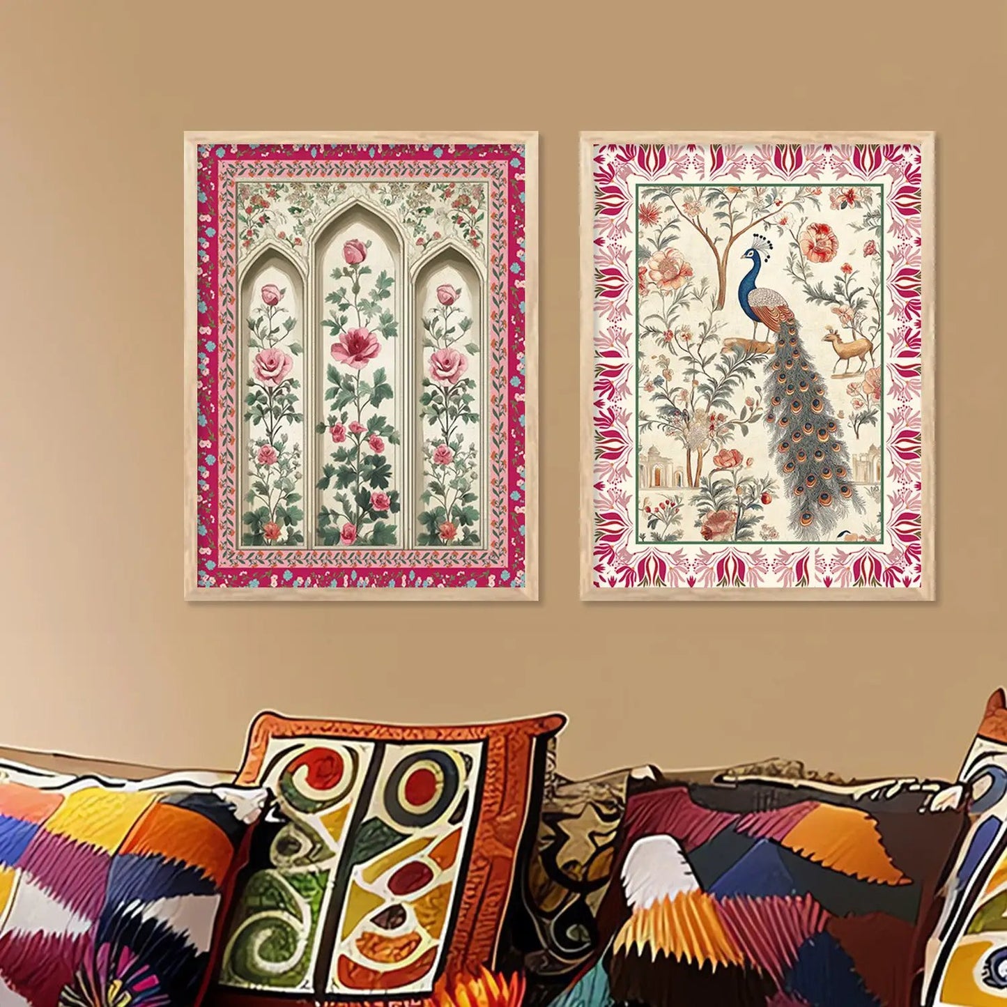 Madhubani Wall Print For Living Room Wall Decor