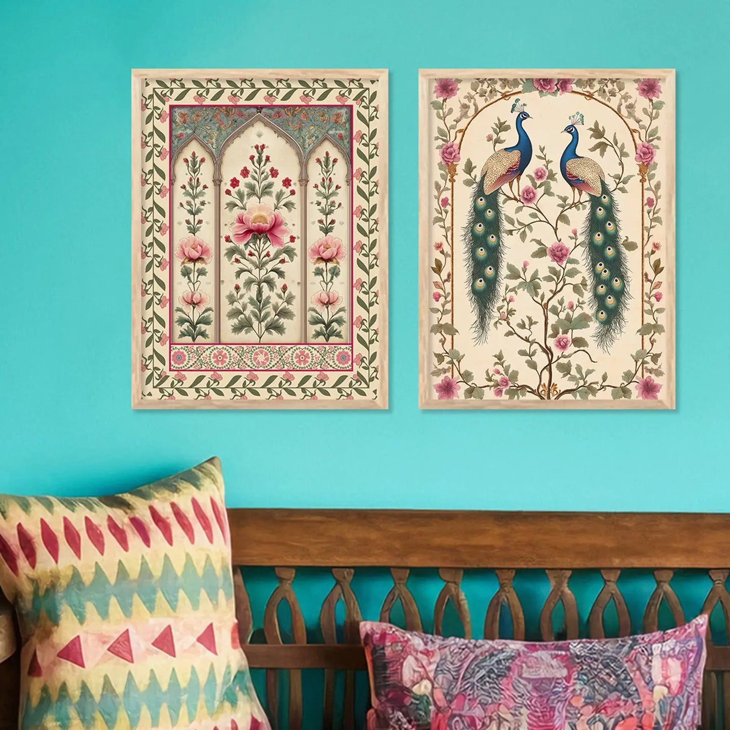 Madhubani Wall Print For Living Room Wall Decor