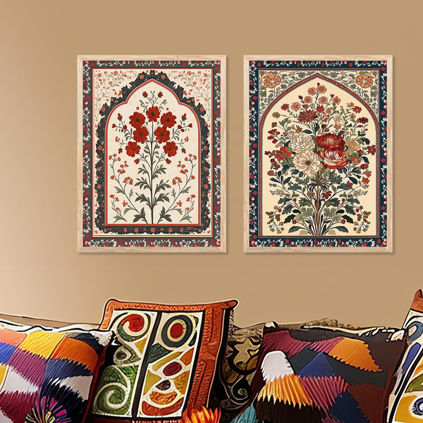 Floral Wall Print For Living Room Wall Decor