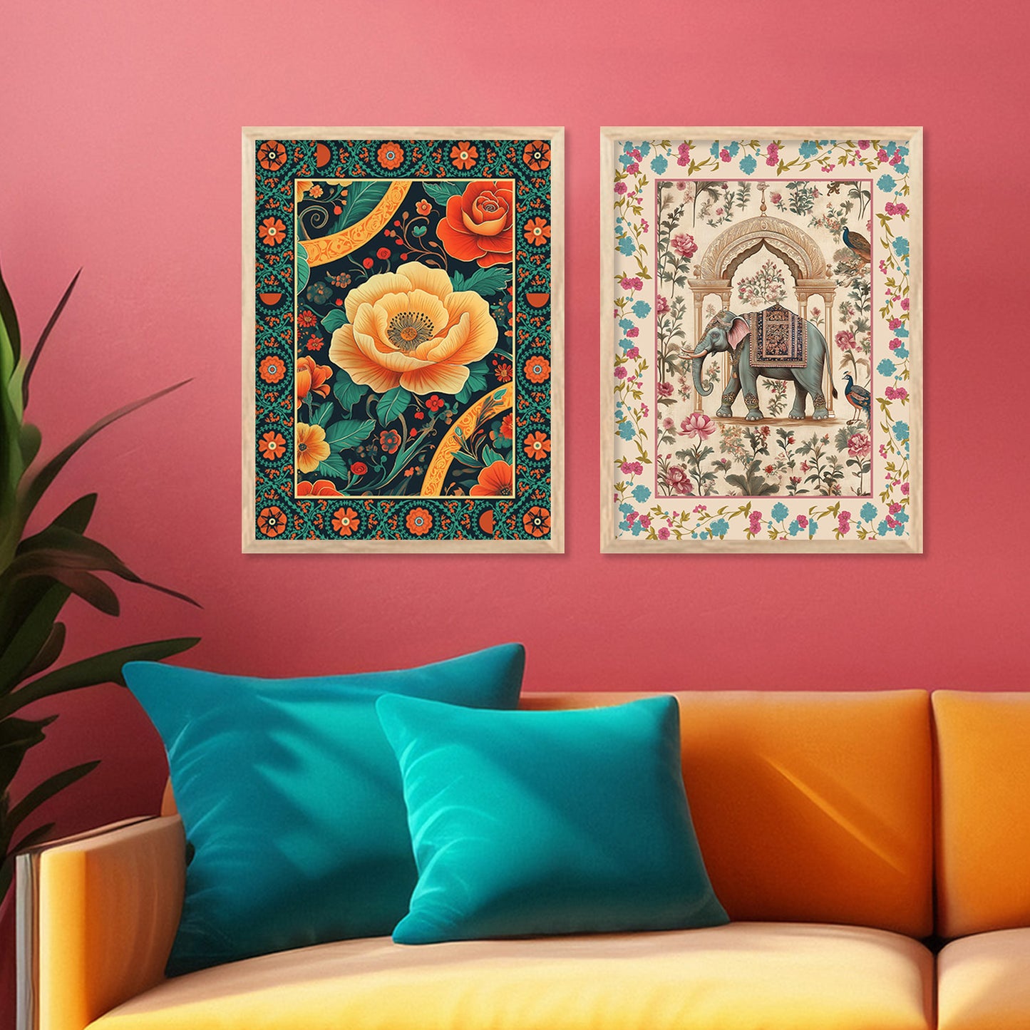 Madhubani Wall Print For Living Room Wall Decor