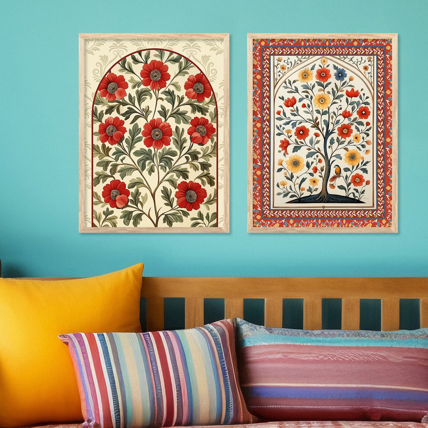 Floral Wall Print For Living Room Wall Decor