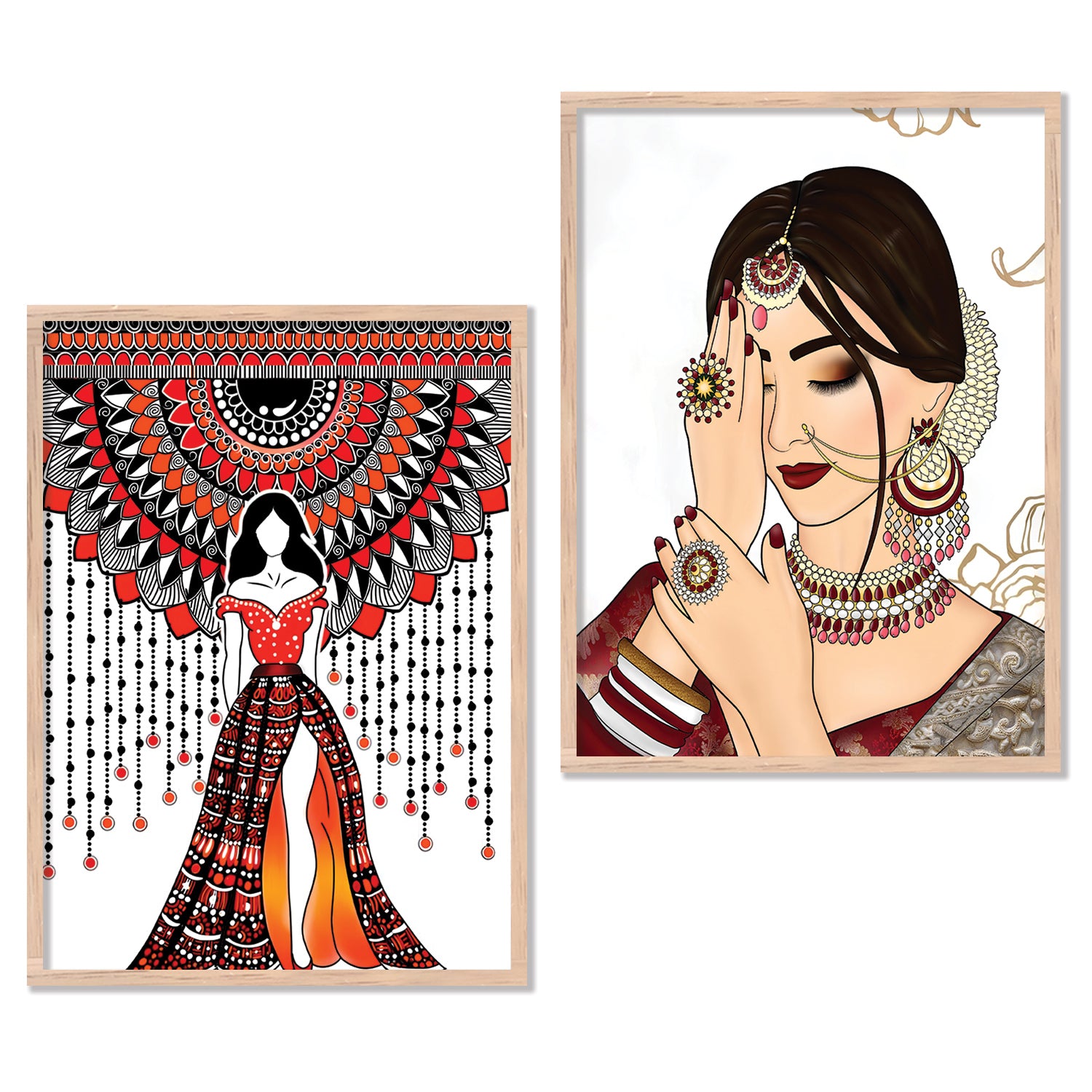 Exquisite Cultural Art Prints: Mandala-Inspired Dancer & Elegantly Ado –  Kotart, Art For Girls 